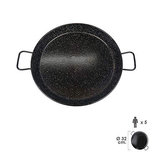 Garcima 13-Inch Enameled Steel Paella Pan, 32cm - CookCave