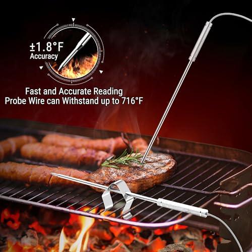 ThermoPro TP08 500FT Wireless Meat Thermometer for Grilling Smoker BBQ Grill Oven Thermometer with Dual Probe Kitchen Cooking Food Thermometer - CookCave