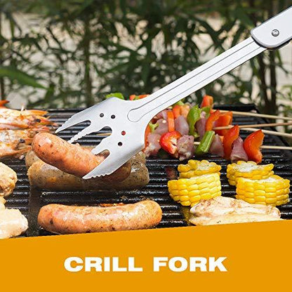 Roxon S601 6 in 1 MBT3 Foldable Grill Utensils Set Grilling Tongs for Backyard Barbecue and Camping - CookCave