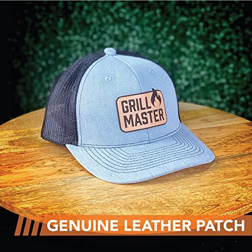 CRAVE HATS Grill Master Hat, Grilling Gifts, Grill Gifts for Men, Unique Grill Gifts (Gray/Black) - CookCave