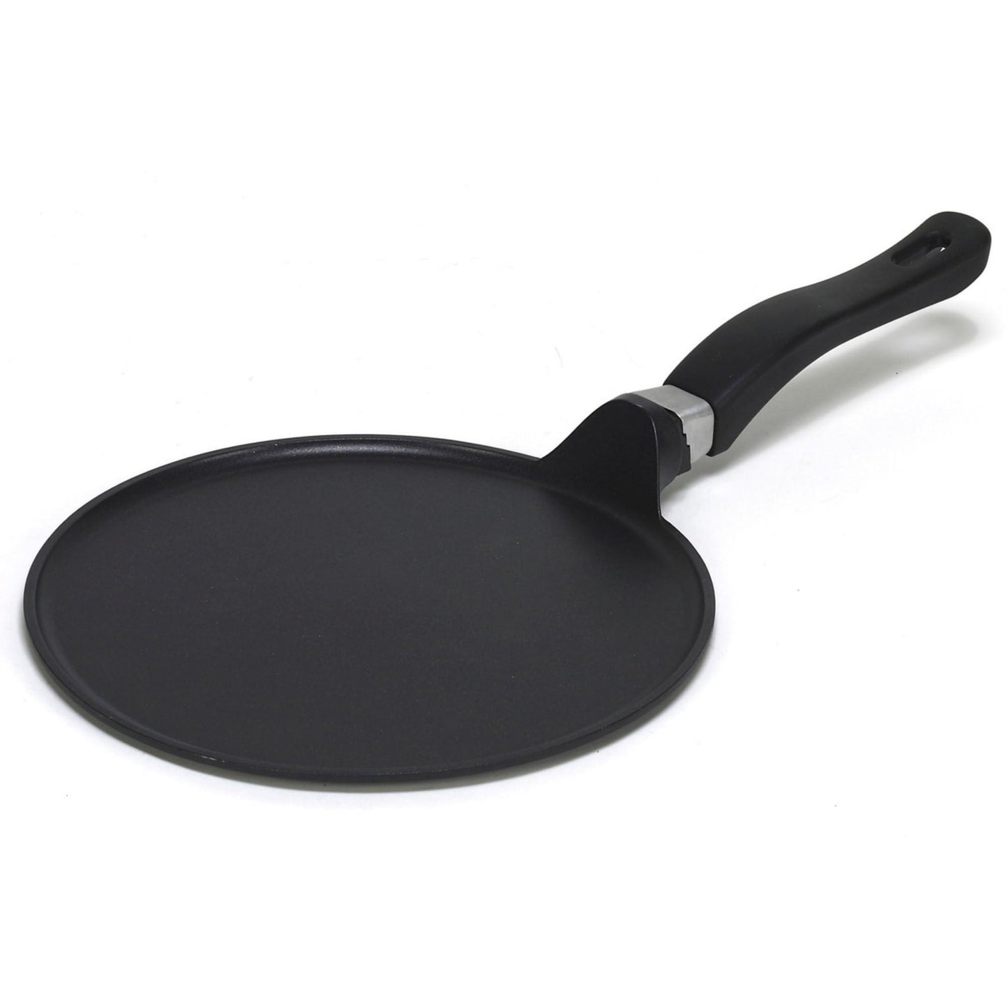 IMUSA USA 9.5" Nonstick Soft Touch Comal/Griddle with Soft Touch Handle, Black - CookCave