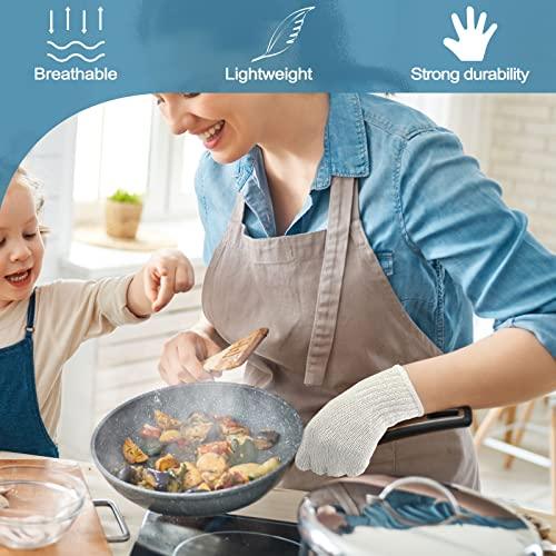 GSAFEME 12 Pairs Cotton Glove Liners for BBQ, Cooking, Grilling, Food Handling - Safety Work Gloves Hand Saver, Large - CookCave