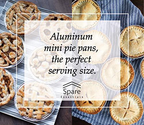 Spare Essentials 120-Pack 5 Inch Small Pie Pans, Disposable Mini Pie Tins, Aluminum Pie Pans for Baking, Storing and Reheating, Pot Pies, Tarts and Quiche - CookCave