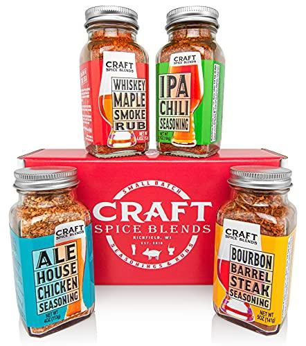 Grilling Seasoning & Rub 4-Pack Gift Set | USA Small Business | Premium BBQ Spices | Grill Gift for Men | Gift for Dad | Barbecue, Grilling, and Smoking | All Natural Food Gift - CookCave