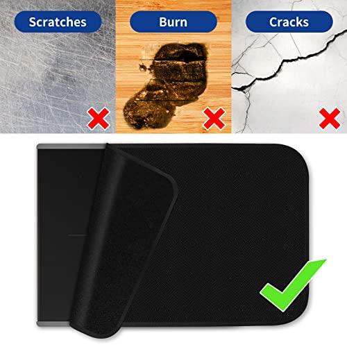 Grill Mats, Bbq Mats For Outdoor Charcoal,Double-Sided Fire Resistant Mat,Griddle Mat Fireproof Waterproof Heat Resistant,Protect Your Prep Table And Outdoor Grill Tablek-19.7"X27.5''Black(1MM) - CookCave