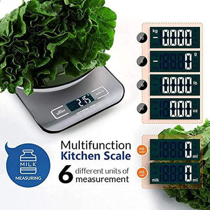 Qisebin Food Kitchen Scale, Black - CookCave