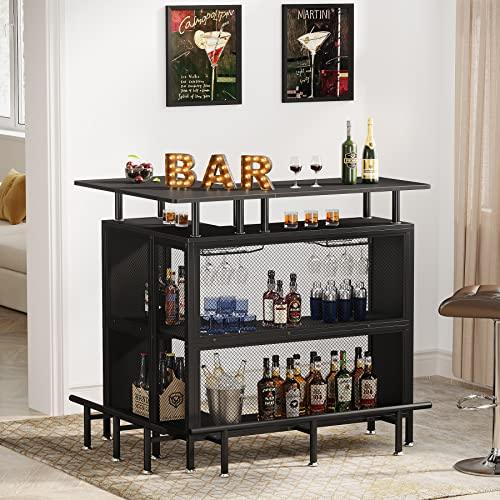 LITTLE TREE Home Bar Unit Mini Liquor Table Cabinet - CookCave