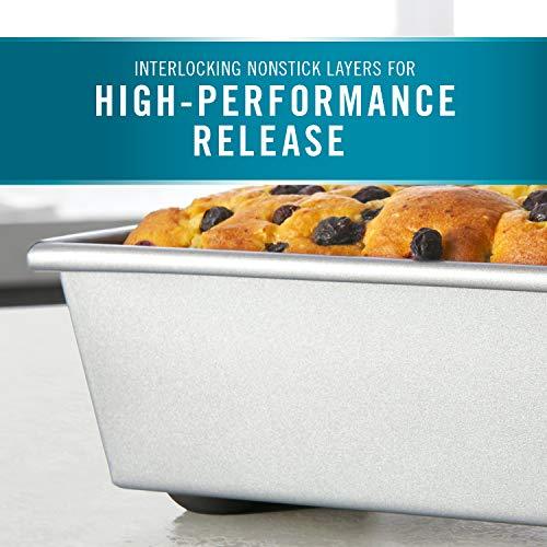 Calphalon Nonstick Bakeware Set, 6-Piece Set Includes Cookie Sheet, Cake, Brownie, Loaf, and Muffin Pans, Dishwasher Safe, Silver - CookCave
