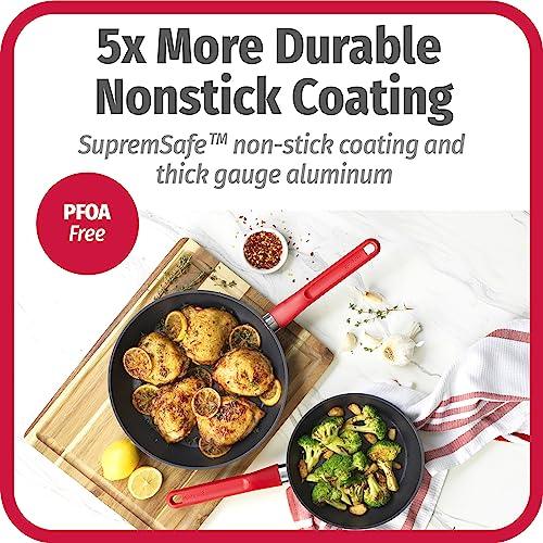 GoodCook ProEase 12" Nonstick Aluminum Frying Pan Skillet, Nonstick Fry Pan for Healthier Cooking, Black - CookCave