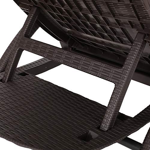 Christopher Knight Home Blanche Outdoor Faux Wicker Chaise Lounges (Set of 2), Dark Brown - CookCave