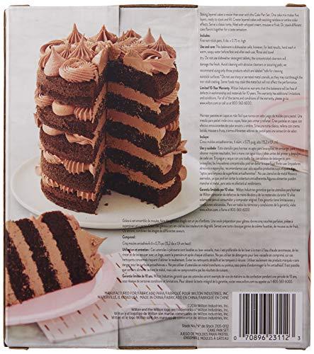 Wilton Easy Layers 5-Piece Layer Cake Pan Set, 6-Inch, Steel - CookCave