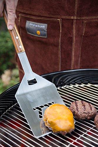 Outset QVG10 Verde Collection Grande Grill Spatula, 5.25 x 1 x 18, Brown - CookCave