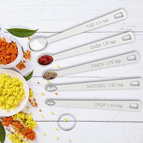 Measuring Cups & Spoons Set of 21 - Wildone Stainless Steel Measuring Cups and Spoons with Colored Silicone Handle, 8 Nesting Metal Cups, 8 Spoons & 5 Mini Spoons, for Dry and Liquid Ingredient - CookCave