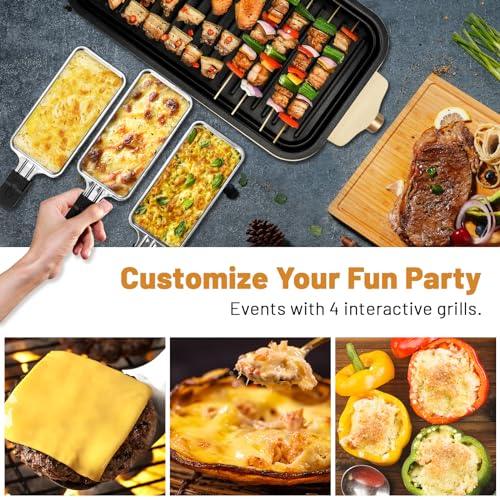 SUEWRITE Indoor Grills Electric Smokeless, Indoor Grills for Kitchen with Non-Stick Cooking Removable Plate, Portable Korean BBQ Grill with Removable Temperature Control, Dishwasher Safe, 1500W - CookCave