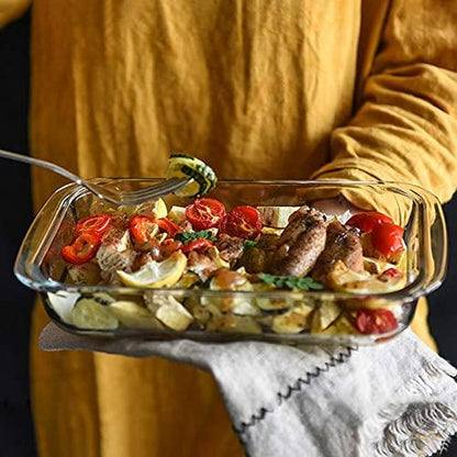 Mini-1.5 QT Glass Baking Dish for Oven, (Single Serving) Glass Pan for Cooking Dish Casserole Dish Rectangular Baking Pan Glass Bakeware - CookCave