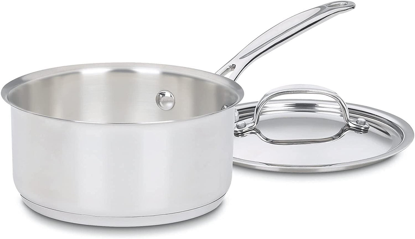 Cuisinart 1.5 Quart Saucepan w/Cover, Chef's Classic Stainless Steel Cookware Collection, 719-16 - CookCave