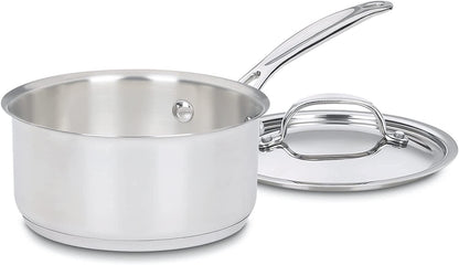 Cuisinart 1.5 Quart Saucepan w/Cover, Chef's Classic Stainless Steel Cookware Collection, 719-16 - CookCave