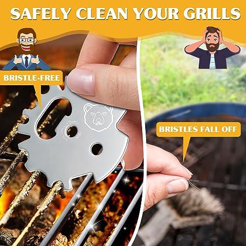 BBQ Grill Scraper Stocking Stuffers for Men - Gifts for Men Women Dad Unique Cooking Gift Ideas Cool Kitchen Gadgets Useful Stuff Smoker Accessories Outdoor Grilling Grate Cleaning Tools Christmas - CookCave