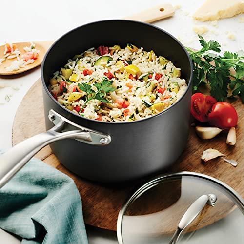 Tramontina Covered Sauce Pan Hard Anodized 3 Qt - CookCave