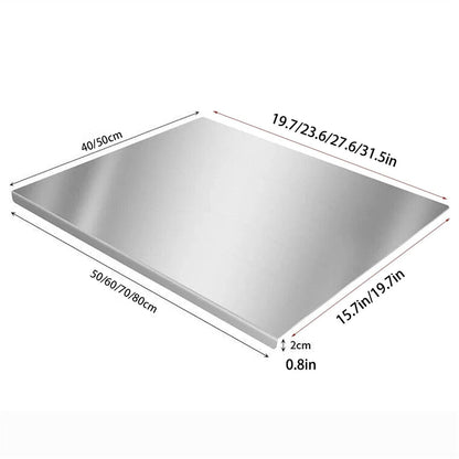 Cutting Boards, Heavy Extra Large 304 Stainless Steel Cutting Mats Chopping Baking Pastry Boards (Size : 60X40cm) - CookCave