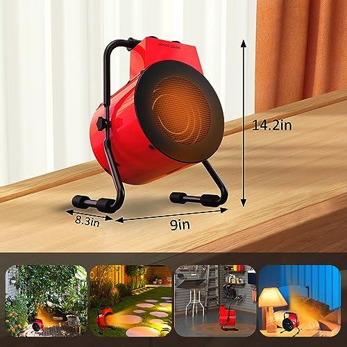 TONINGIO Outdoor Heater, Portable Greenhouse Heaters for Outdoor Use, Electric Patio Heater, 1500W, 3S Fast Heating, Overheat Protection, Space Heater for Outdoor, Indoor, Patio, Greenhouse, Garage - CookCave