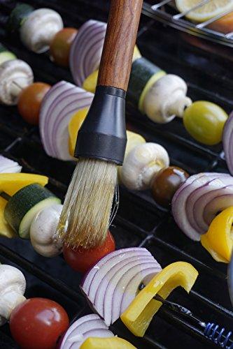 RSVP International (BQ-BST) BBQ Basting Brush, 10.5" | Baste Meats & Veggies | All Natural Bristles & Rosewood Handle | Grilling & Marinating - CookCave
