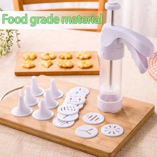 Suuker Cookie Press Gun Kit, Spritz Cookie Press Set for Baking Cookie Decorating Kit with 12 Cookie Press Discs and 6 Piping Tips for DIY Biscuit Cake Dessert Making and Decorating Baking Supplies - CookCave