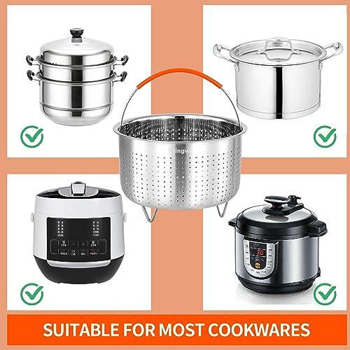 Steamer Basket for Instant Pot, Vegetable Steamer Basket Stainless Steel Steamer Basket Insert for Pots (6qt) - CookCave