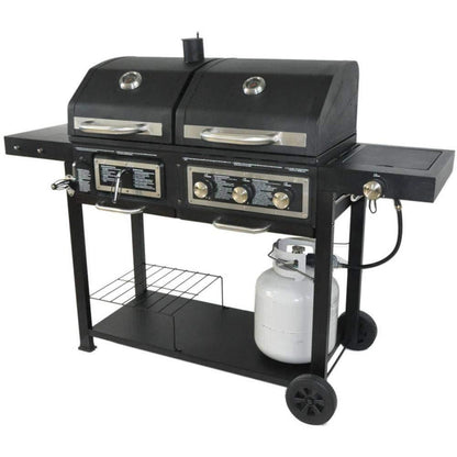 Dual Fuel Combination Charcoal/Gas Grill - CookCave