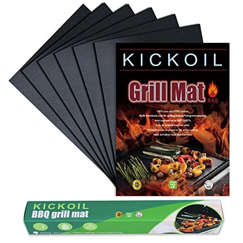 Grill Mats for Outdoor Grill Set of 6 BBQ Grill Mat Non-Stick Reusable Heavy Duty Grilling Mats Teflon Grill Sheets Grill Tools BBQ Accessories for Charcoal Grill Gas Electric Smokers Barbecue Camping - CookCave