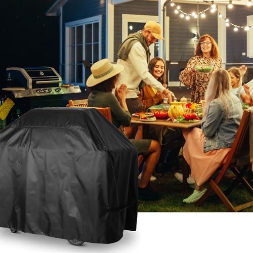 Rinling Grill Cover, Waterproof BBQ Grill Cover UV Resistant Gas Grill Cover for Outdoor Grill (75 Inch) - CookCave