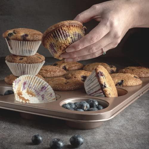 HAPPIELS Non-Toxic Nonstick 12-Cup Muffin Pan | Non toxic Cupcake Pan Non Stick | Muffin Tin 12 cups - CookCave