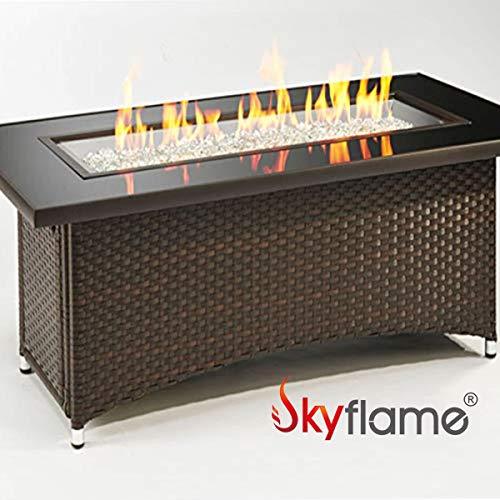 Skyflame 30" by 6" Linear Drop-in Fire Pit Pan and Burner Kit for Natural Gas/Propane, Steel Fire Pit Insert Burner for DIY Fire Pit and Fireplace - CookCave