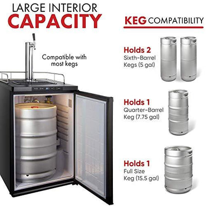 Kegco K309B-1 Keg Dispenser, Black - CookCave