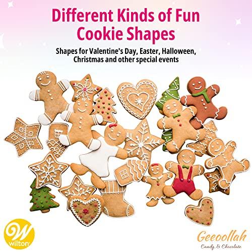 Wilton Cookie Cutters, Alphabet, Numbers, and Holiday 101-Piece Set Dough Cutters, Perfect Size Cookie Cutters for Baking - CookCave