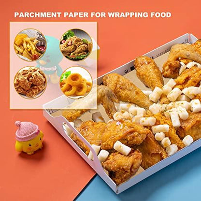 200 Pcs Parchment Paper Sheets 9 x 13 Inches, Precut Parchment Paper for Baking, Air Fryer Disposable Paper Liner, HOFHTD Non-Stick Cooking Papers for Grilling, Frying, Steaming - CookCave