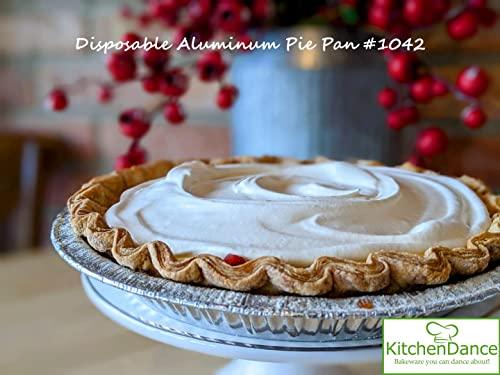 10" (Rim to RIm 9-5/8") Disposable Aluminum Pie Pans #1042- Pack of 12 - CookCave