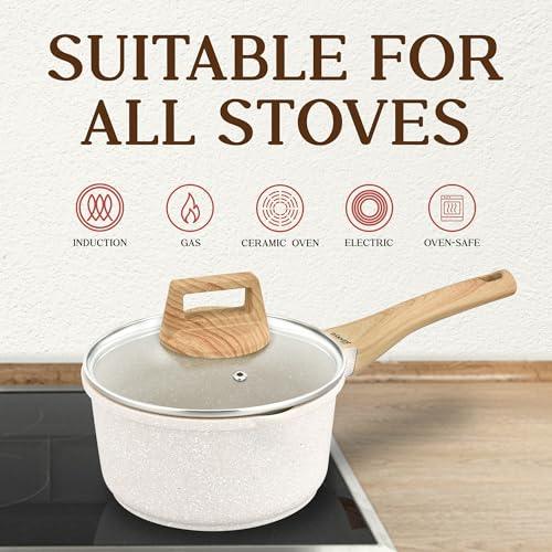 Bakken-Swiss 20-Piece Kitchen Cookware Set – Granite Non-Stick – Eco-Friendly – for All Stoves & Oven-Safe - CookCave