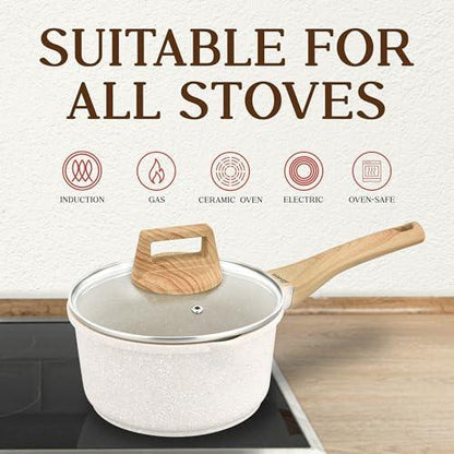 Bakken-Swiss 20-Piece Kitchen Cookware Set – Granite Non-Stick – Eco-Friendly – for All Stoves & Oven-Safe - CookCave