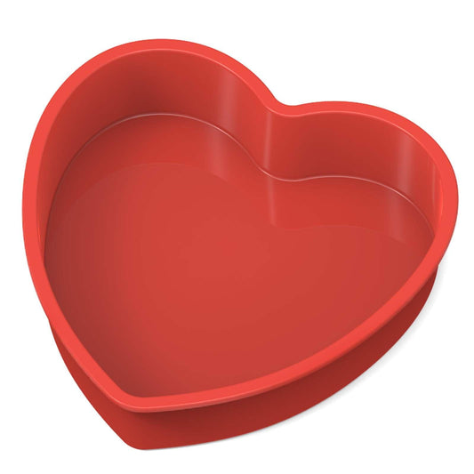 SILIVO Silicone Heart Shaped Cake Pans - 10 Inch Nonstick Heart Cake Mold, Heart Shaped Baking Pans for Cakes and Brownies - CookCave