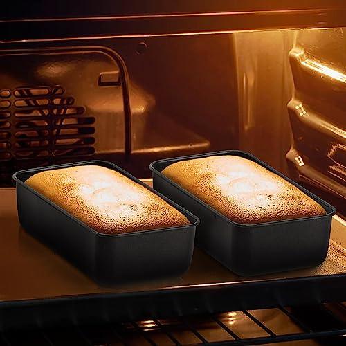 E-far Nonstick Bread Loaf Pan Set of 3, 9x5 Inch Stainless Steel Core Metal Loaf Pan for Baking Homemade Bread, Meatloaf and Brownie, Non Toxic & Easy Release, Rust Proof & Sturdy - CookCave