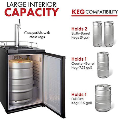 Kegco Kegerator Beer Keg Refrigerator - Single Faucet - D System - CookCave