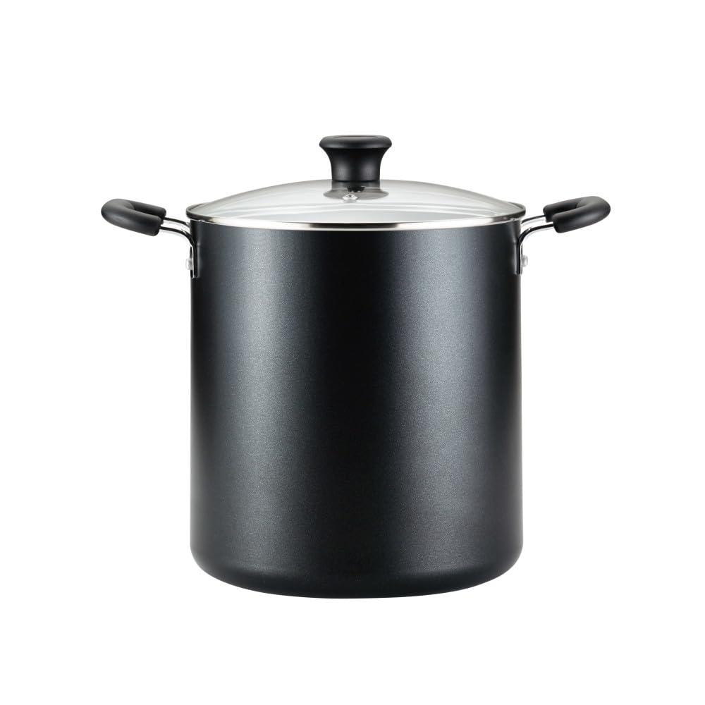 T-fal Specialty Nonstick Stockpot 12 Quart Oven Safe 350F Cookware, Pots and Pans, Dishwasher Safe Black - CookCave