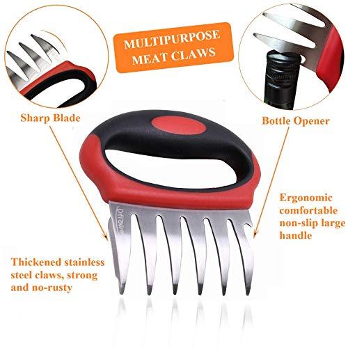 DflowerK Meat Shredding Claws Stainless Steel Shredder Claws BBQ Meat Forks, Perfect for Shredding Handing Pulling Pork Chicken Beef Turkey - CookCave