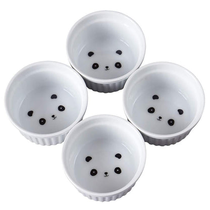 Cinf Panda 4 oz Set of 4 Ramekins Pudding Baking Cup Souffle Cups Dishes Bowl - CookCave