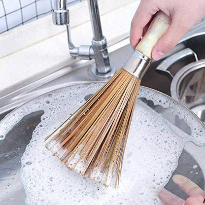 Ximito 2 Pack Cleaning Whisk Traditional Natural Bamboo Wok Brushes Dishwashing Kitchen Tools Traditional Natural Bamboo Cleaning Brushes - CookCave