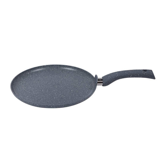 Wonderchef Granite Non-Stick Dosa Tawa | Induction Bottom | Soft-Touch Handles | Virgin Grade Aluminium | PFOA/Heavy Metals Free | 3.5mm | 28cm Non Stick Tawa | Grey - CookCave