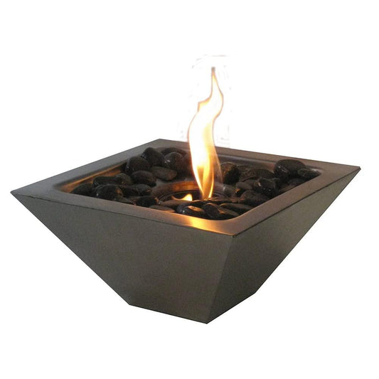 Anywhere Fireplace Empire Tabletop Fireplace, Portable Ventless Gel Fuel Fireplace with Polished Stones, Elegant Tabletop Smokeless Fireplace for Indoor or Outdoor Use (Stainless Steel) - CookCave