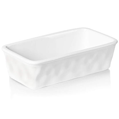 HAOTOP Ceramics Nonstick Baking Bread Loaf Pan, 8.5 x 4.6 Inch (White) - CookCave