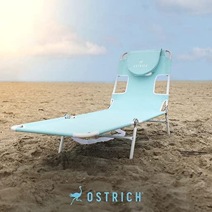 Ostrich Outdoor Folding Adjustable Recliner Chaise Lounge Chair for Beaches, Lakes, and Backyard Pools with Carrying Straps - CookCave